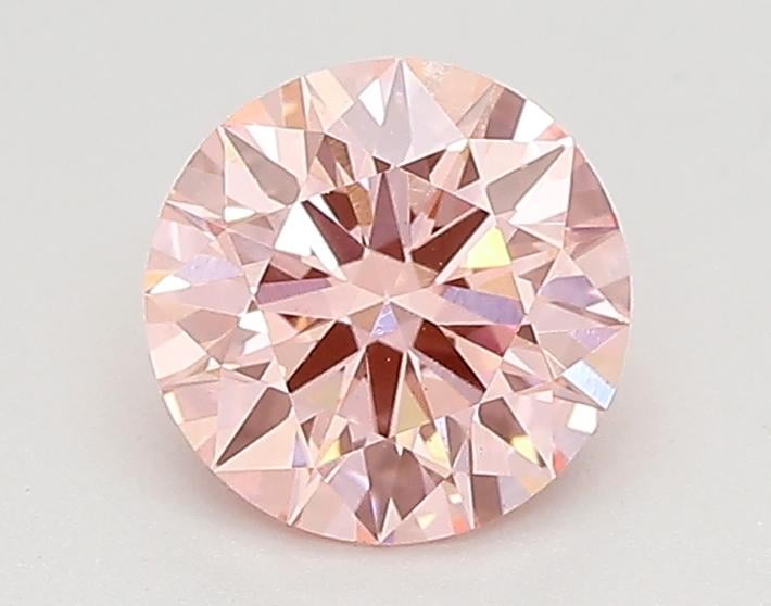 0.69 Ct. Fancy Vivid Pink Round Lab Grown Diamond