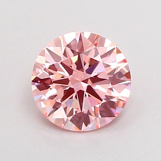 0.89 Ct. Fancy Intense Pink Round Lab Grown Diamond