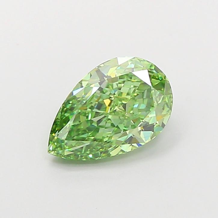 1.54 Ct. Fancy Vivid Green Pear Lab Grown Diamond