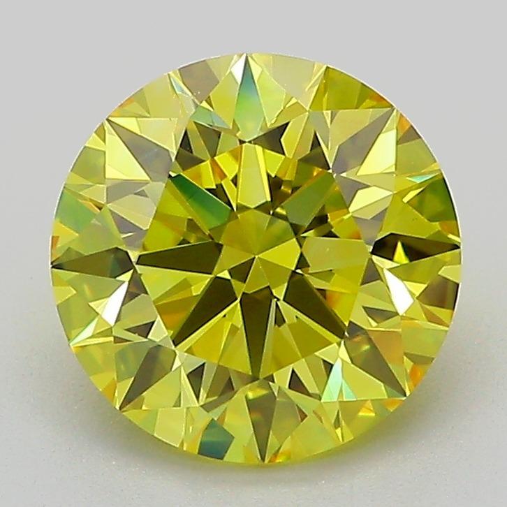 2.21 Ct. Fancy Intense  Yellow Round Lab Grown Diamond