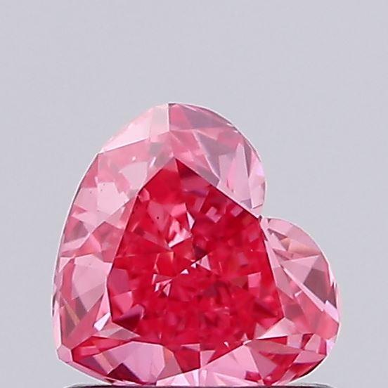 0.59 Ct. Fancy Vivid Pink Heart Lab Grown Diamond