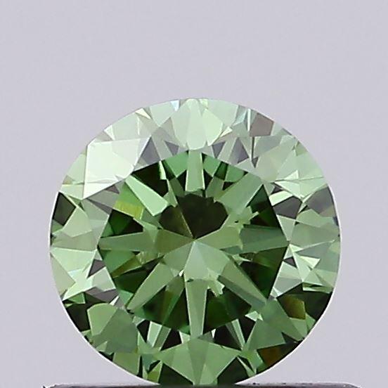 0.50 Ct. Fancy Vivid Green Round Lab Grown Diamond