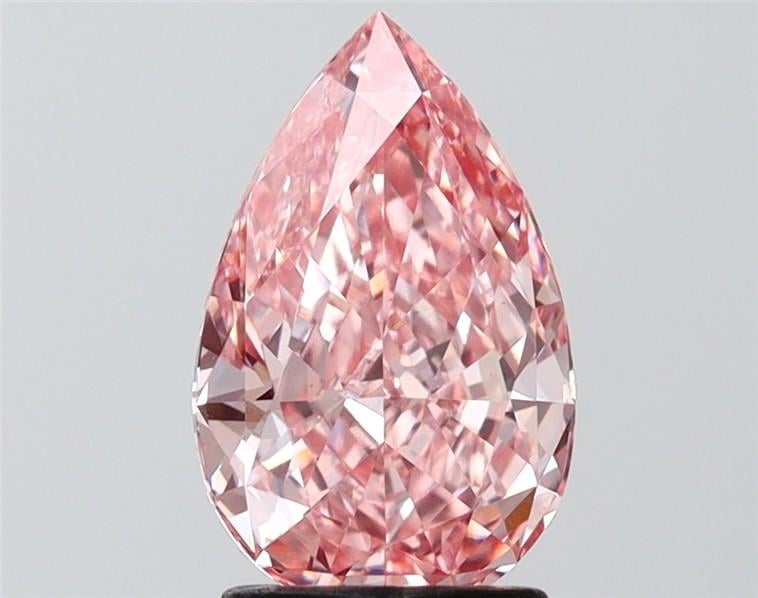 2.08 Ct. Fancy Vivid Pink Pear Lab Grown Diamond