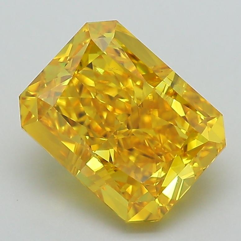 2.67 Ct. Fancy Vivid Yellow Radiant Lab Grown Diamond