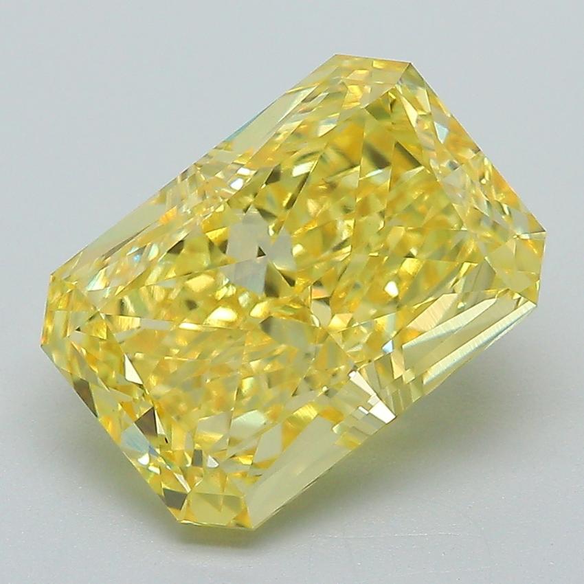 4.81 Ct. Fancy Vivid Yellow Radiant Lab Grown Diamond
