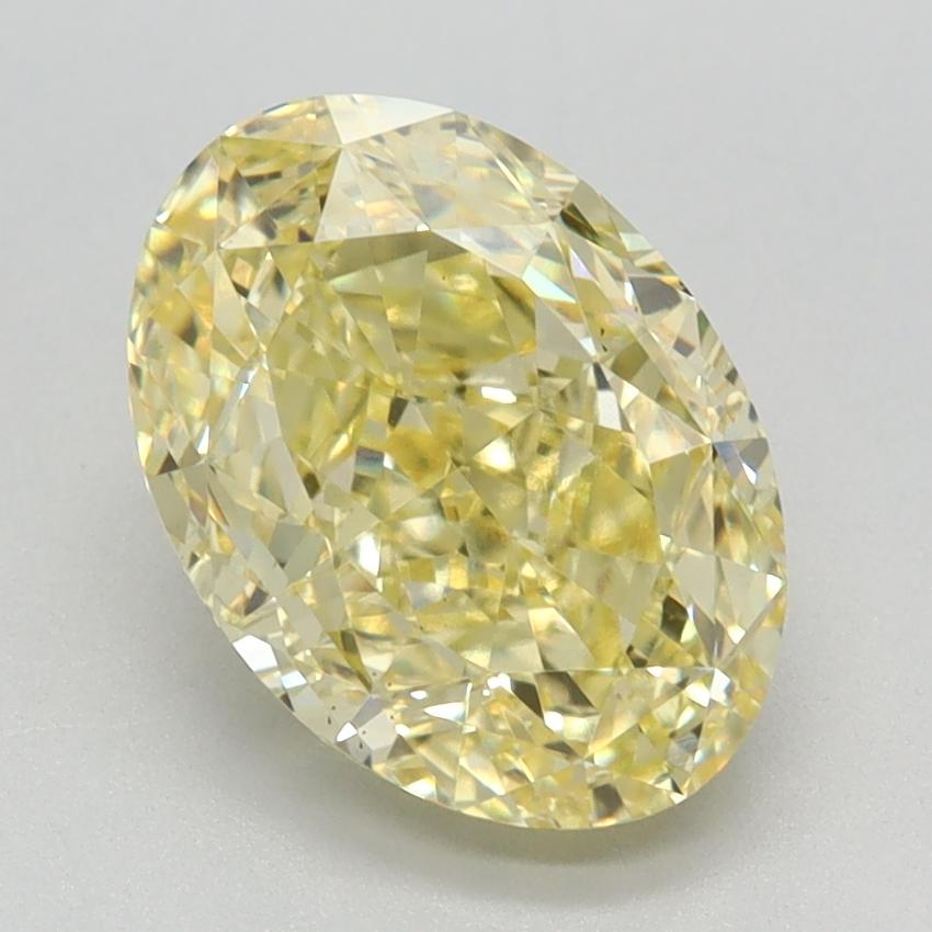2.56 Ct. Fancy Vivid Yellow Oval Lab Grown Diamond