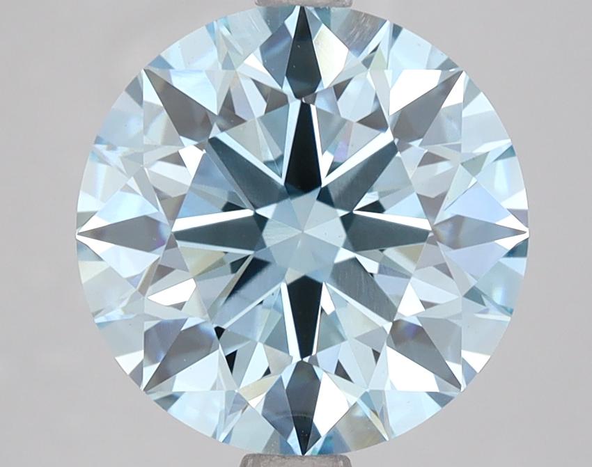 4.04 Ct. Fancy Vivid Blue Round Lab Grown Diamond