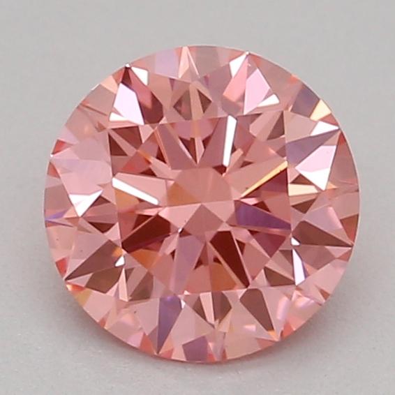0.53 Ct. Fancy Vivid Pink Round Lab Grown Diamond