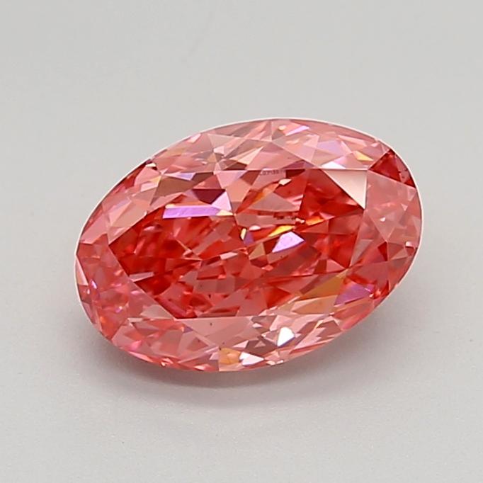 2.07 Ct. Fancy Vivid  Pink Oval Lab Grown Diamond