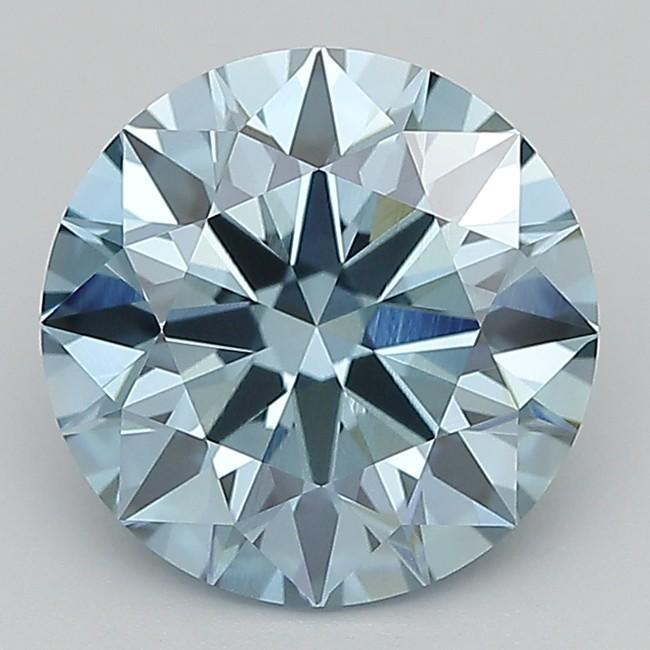3.01 Ct. Fancy Vivid  Blue Round Lab Grown Diamond