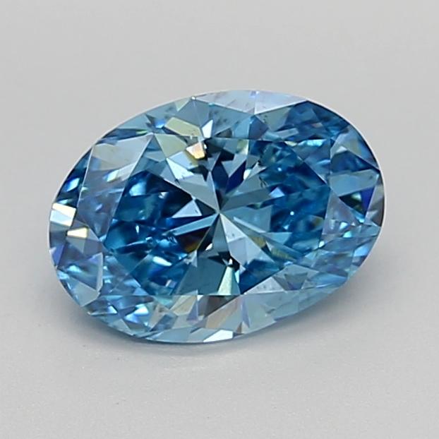 1.54 Ct. Fancy Vivid Blue Oval Lab Grown Diamond