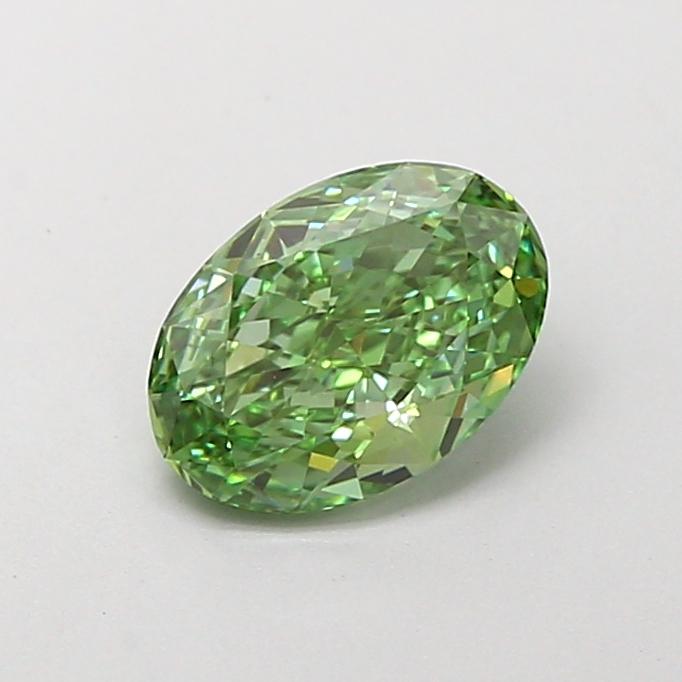 1.01 Ct. Fancy Vivid Green Oval Lab Grown Diamond