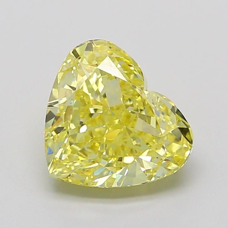 3.01 Ct. Fancy Intense None Yellow Heart Lab Grown Diamond