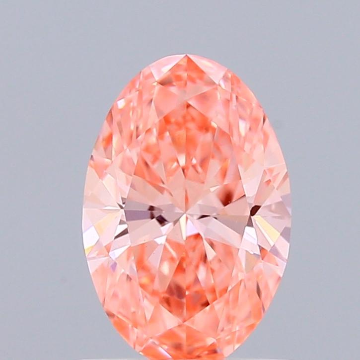 0.84 Ct. Fancy Vivid Pink Oval Lab Grown Diamond