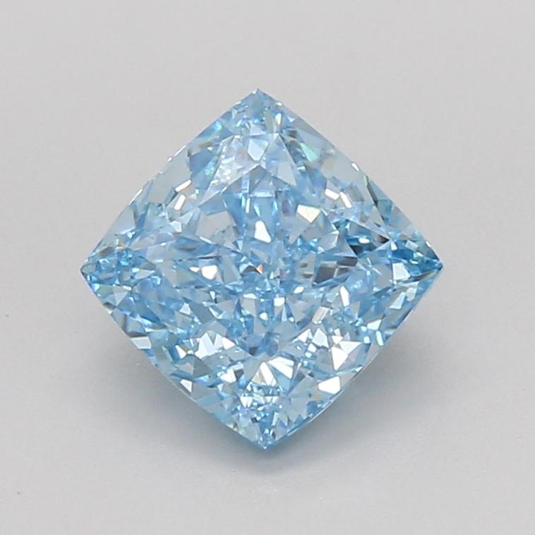 2.10 Ct. Fancy Vivid Blue Cushion Lab Grown Diamond