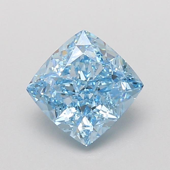 1.55 Ct. Fancy Vivid Blue Cushion Lab Grown Diamond