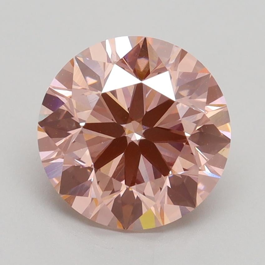 2.53 Ct. Fancy Intense Pink Round Lab Grown Diamond