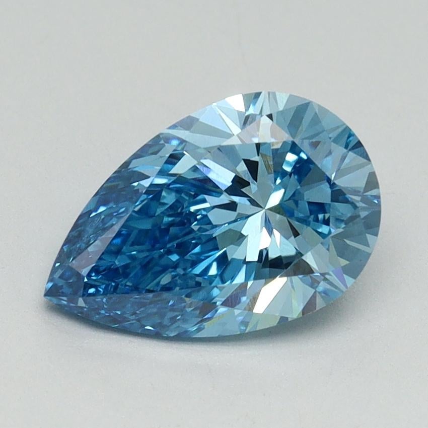 1.55 Ct. Fancy Vivid Blue Pear Lab Grown Diamond