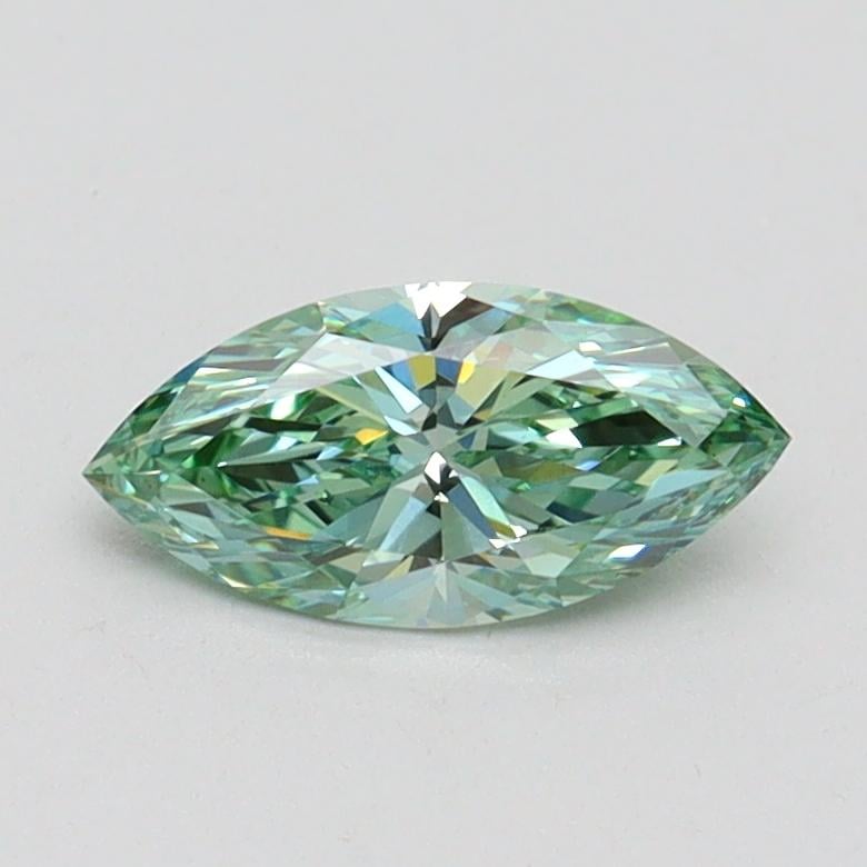 0.56 Ct. Fancy Vivid Green Marquise Lab Grown Diamond