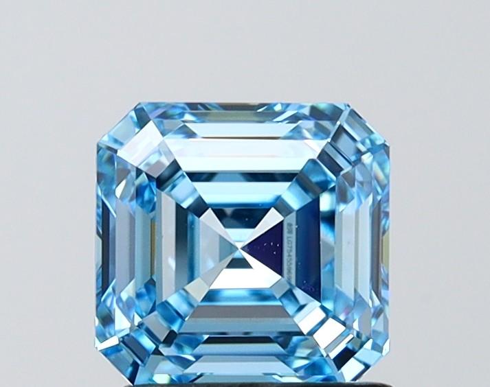 1.51 Ct. Fancy Vivid Blue Asscher Lab Grown Diamond