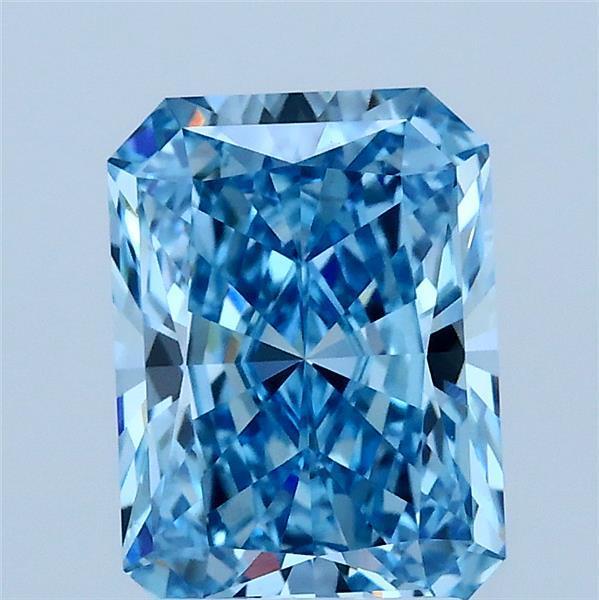 2.01 Ct. Fancy Vivid Blue Radiant Lab Grown Diamond