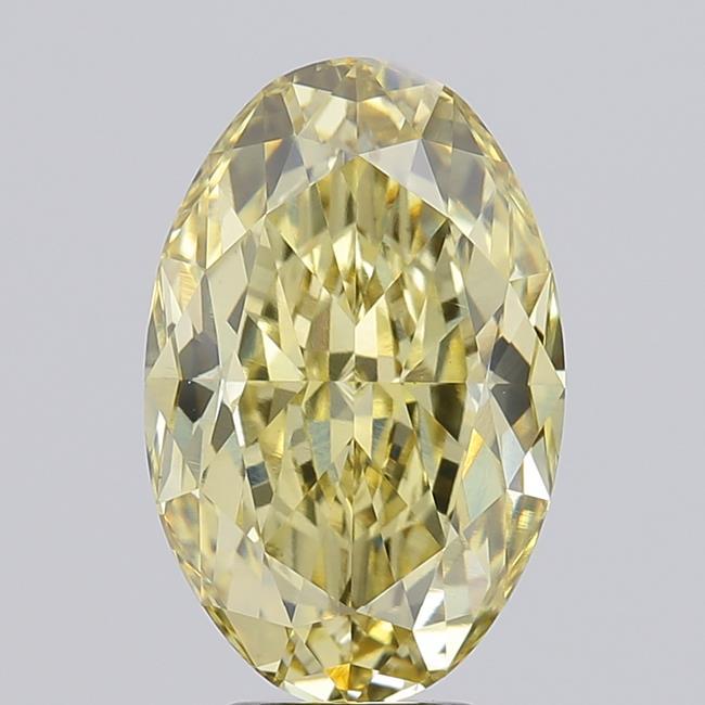 6.09 Ct. Fancy Intense  Yellow Oval Lab Grown Diamond