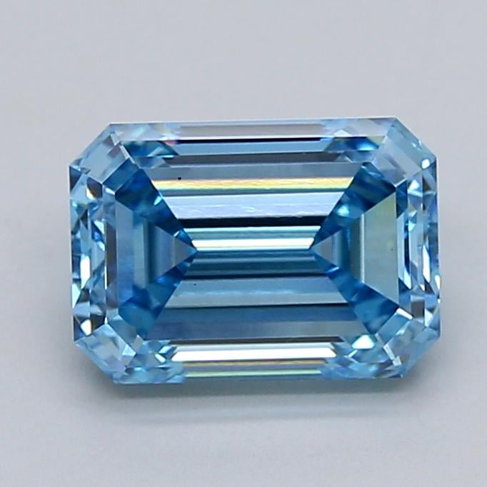 3.06 Ct. Fancy Vivid  Blue Emerald Lab Grown Diamond