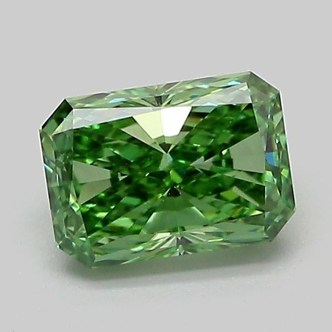 1.09 Ct. Fancy Vivid  Green Radiant Lab Grown Diamond