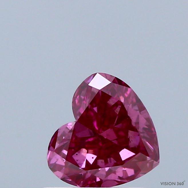 0.91 Ct. Fancy Deep Pink Heart Lab Grown Diamond