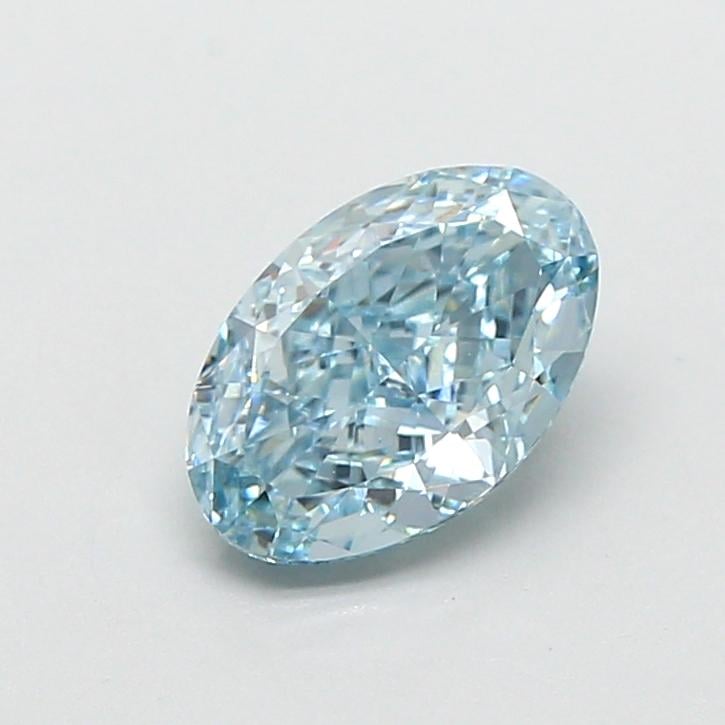 1.13 Ct. Fancy Vivid  Blue Oval Lab Grown Diamond