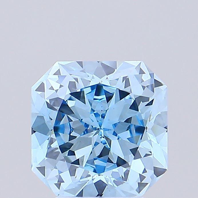 3.21 Ct. Fancy Vivid Blue Radiant Lab Grown Diamond