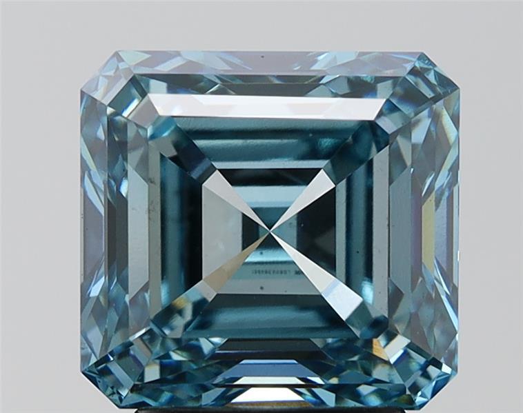 4.62 Ct. Fancy Vivid Blue Asscher Lab Grown Diamond
