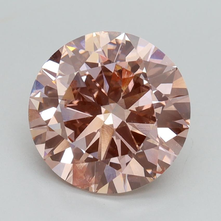 3.01 Ct. Fancy Intense Pink Round Lab Grown Diamond