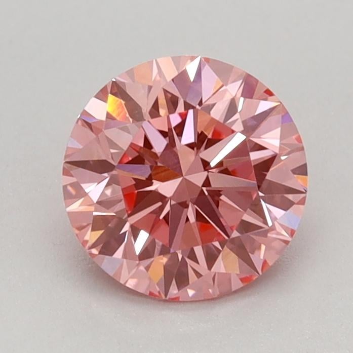 0.75 Ct. Fancy Vivid Pink Round Lab Grown Diamond