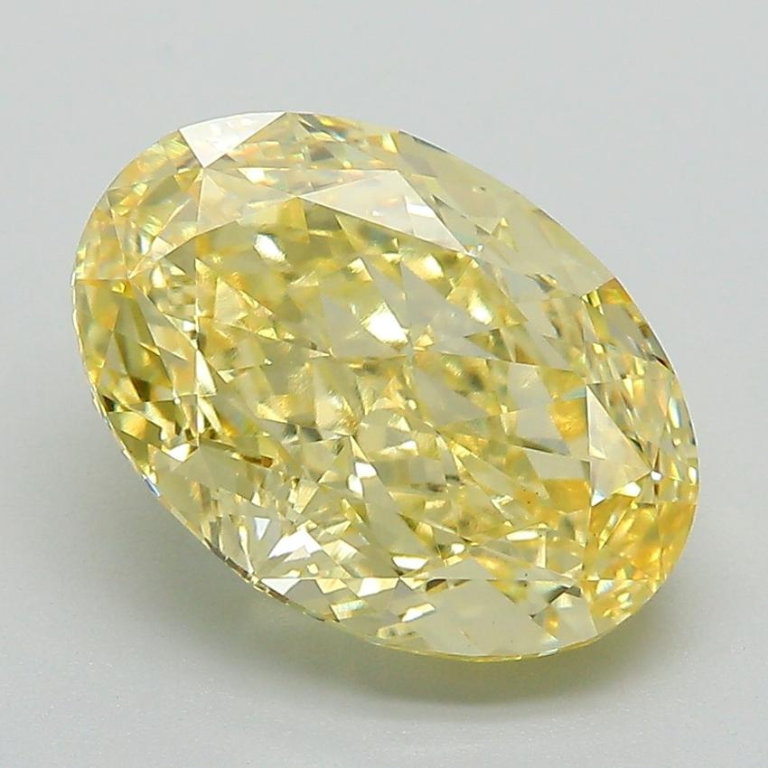 4.51 Ct. Fancy Intense Yellow Oval Lab Grown Diamond