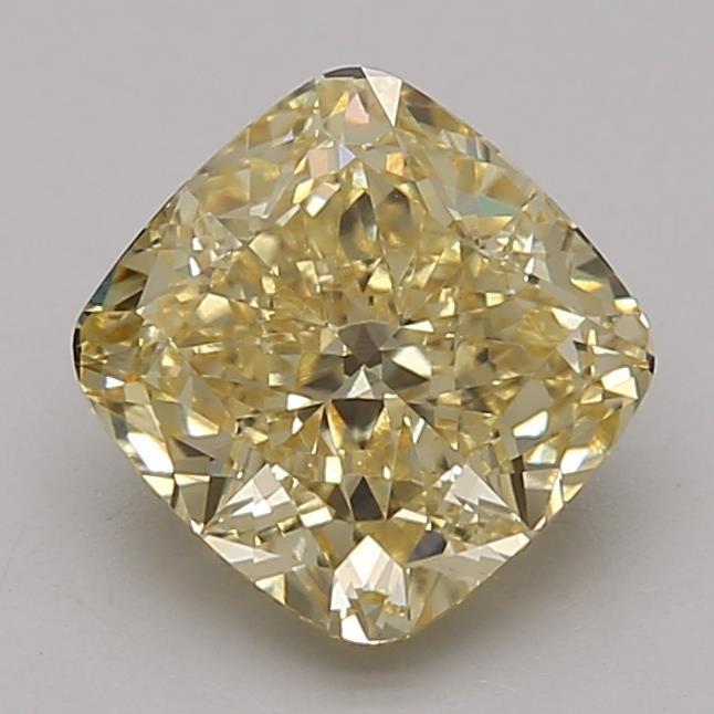 2.02 Ct. Fancy Intense Yellow Cushion Lab Grown Diamond