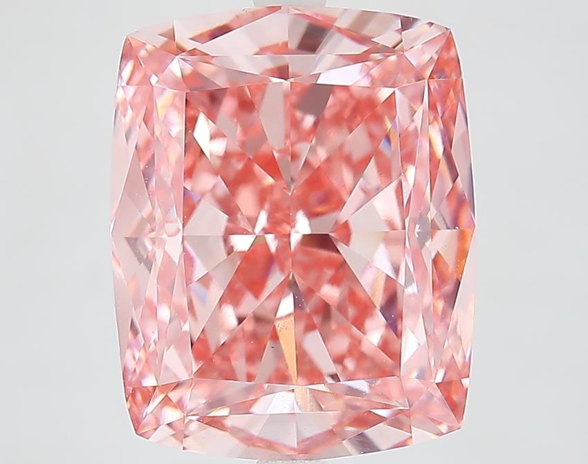 10.03 Ct. Fancy Vivid Pink Cushion Lab Grown Diamond