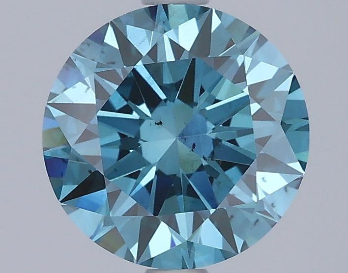 2.00 Ct. Fancy Vivid Blue Round Lab Grown Diamond