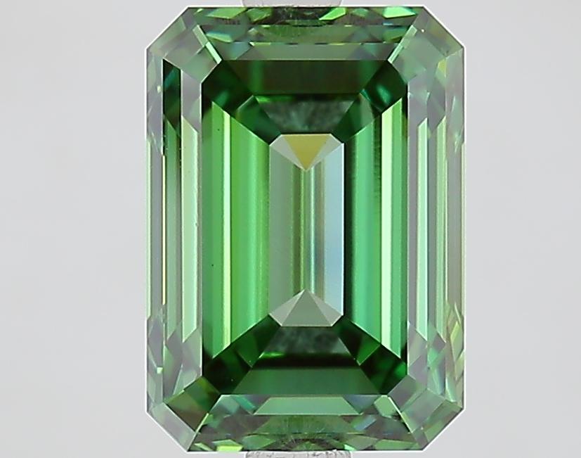 3.02 Ct. Fancy Vivid Green Emerald Lab Grown Diamond