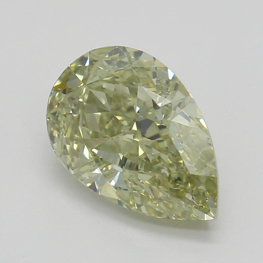 1.56 Ct. Fancy Grayish Greenish Yellow Pear Diamond
