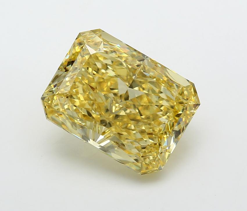 10.39 Ct. Fancy Vivid  Yellow Radiant Lab Grown Diamond