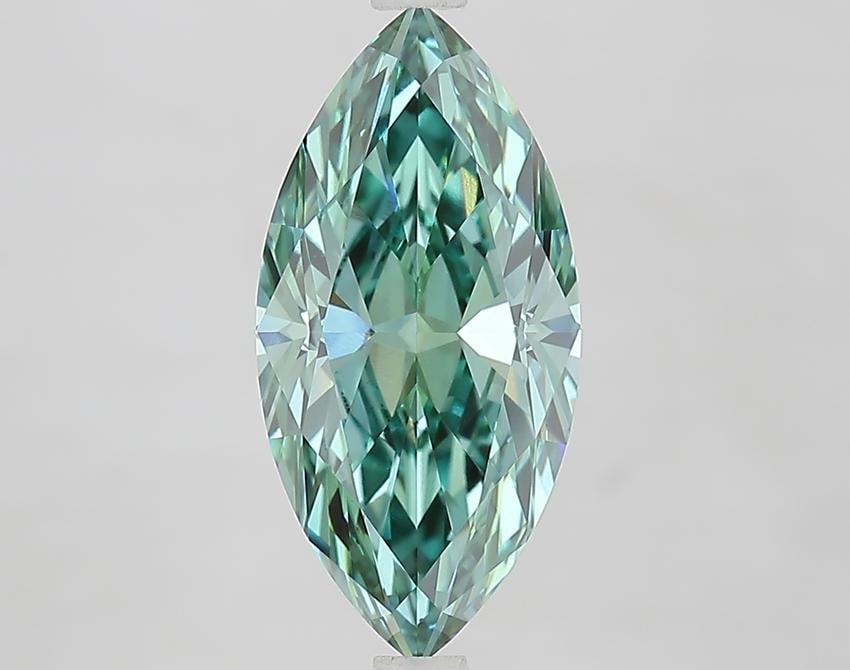 3.02 Ct. Fancy Vivid Green Marquise Lab Grown Diamond