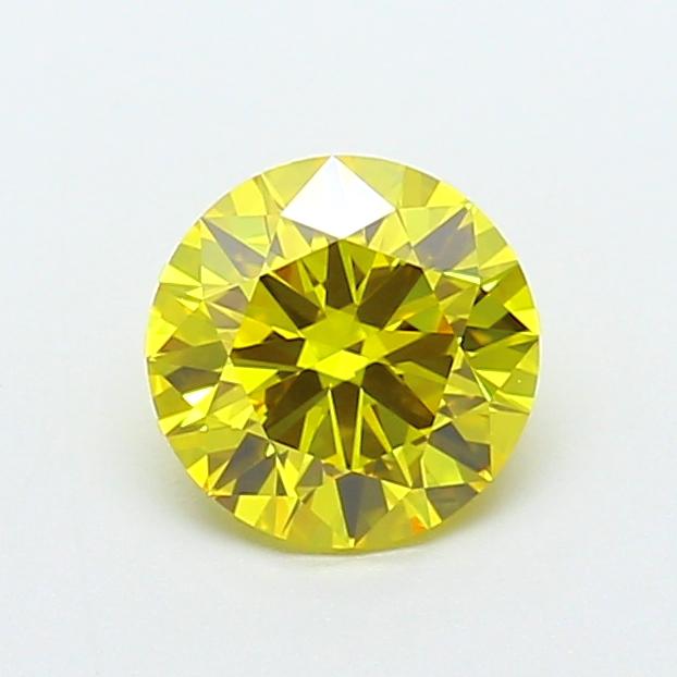 1.05 Ct. Fancy Vivid  Yellow Round Lab Grown Diamond