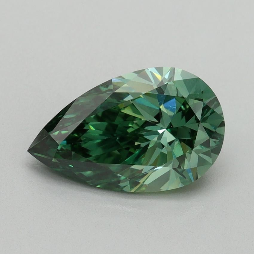 2.00 Ct. Fancy Vivid Green Pear Lab Grown Diamond
