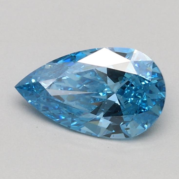 0.53 Ct. Fancy Vivid Blue Pear Lab Grown Diamond
