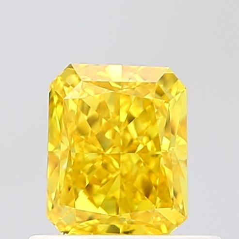 0.67 Ct. Fancy Vivid Yellow Radiant Lab Grown Diamond