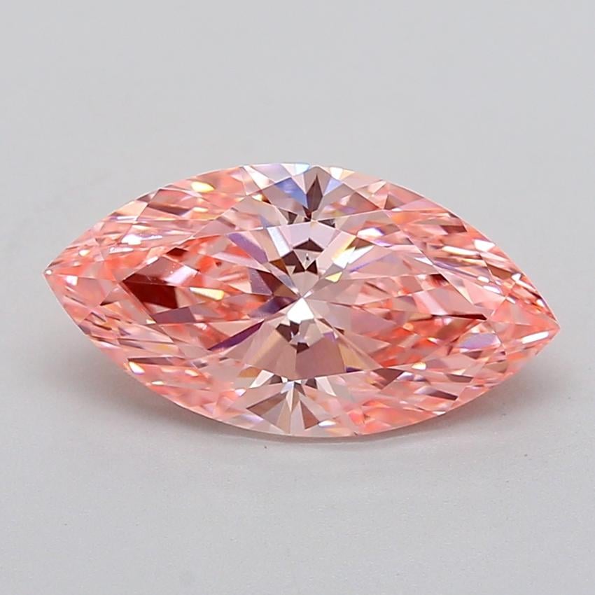 3.10 Ct. Fancy Vivid  Pink Marquise Lab Grown Diamond