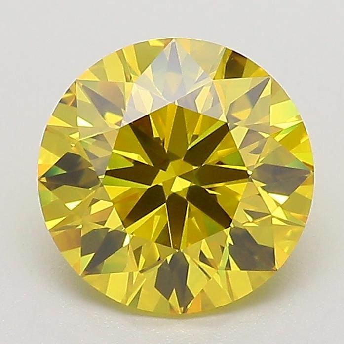 1.91 Ct. Fancy Vivid Yellow Round Lab Grown Diamond