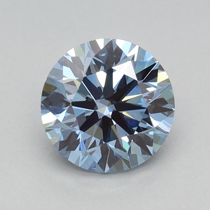 0.57 Ct. Fancy Vivid Blue Round Lab Grown Diamond
