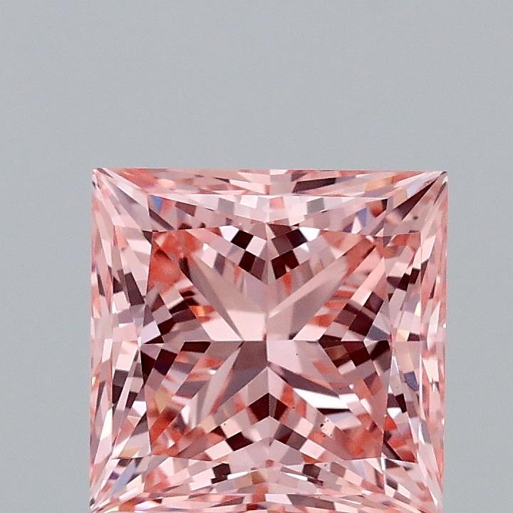 2.01 Ct. Fancy Vivid Pink Princess Lab Grown Diamond